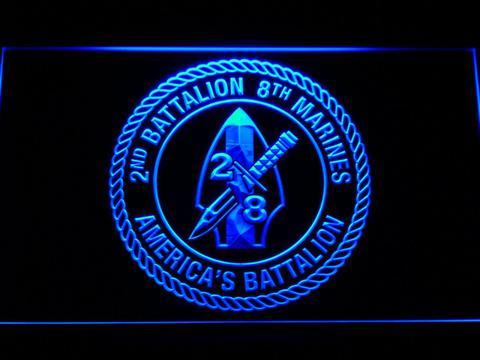 US Marine Corps 2nd Battalion 8th Marines LED Neon Sign